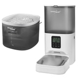 GreenBlue dispensador automático de agua / bebedero para mascotas, 3L, USB 5V1A, GB392 + GreenBlue dispensador automático de comida / comedero para mascotas, 6L, USB 5V1A, GB393