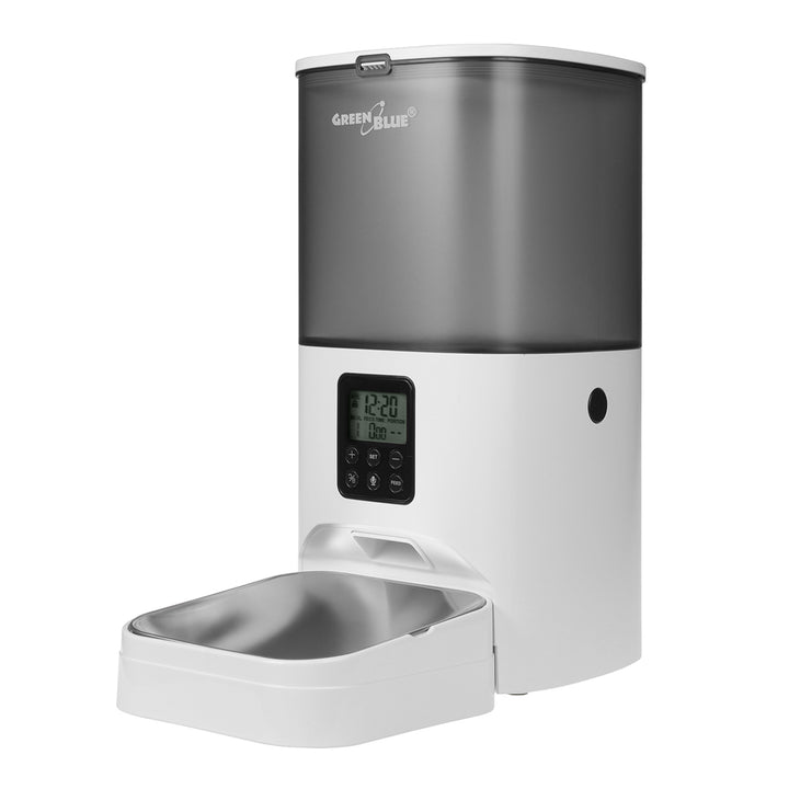 GreenBlue 6L Dispensador Automático de Ração para Animais de Estimação, USB 5V1A, GB393 + GreenBlue 60x40cm 50 unidades Tapetes de Treino para Xixi/Sisa para Animais de Estimação, GB495