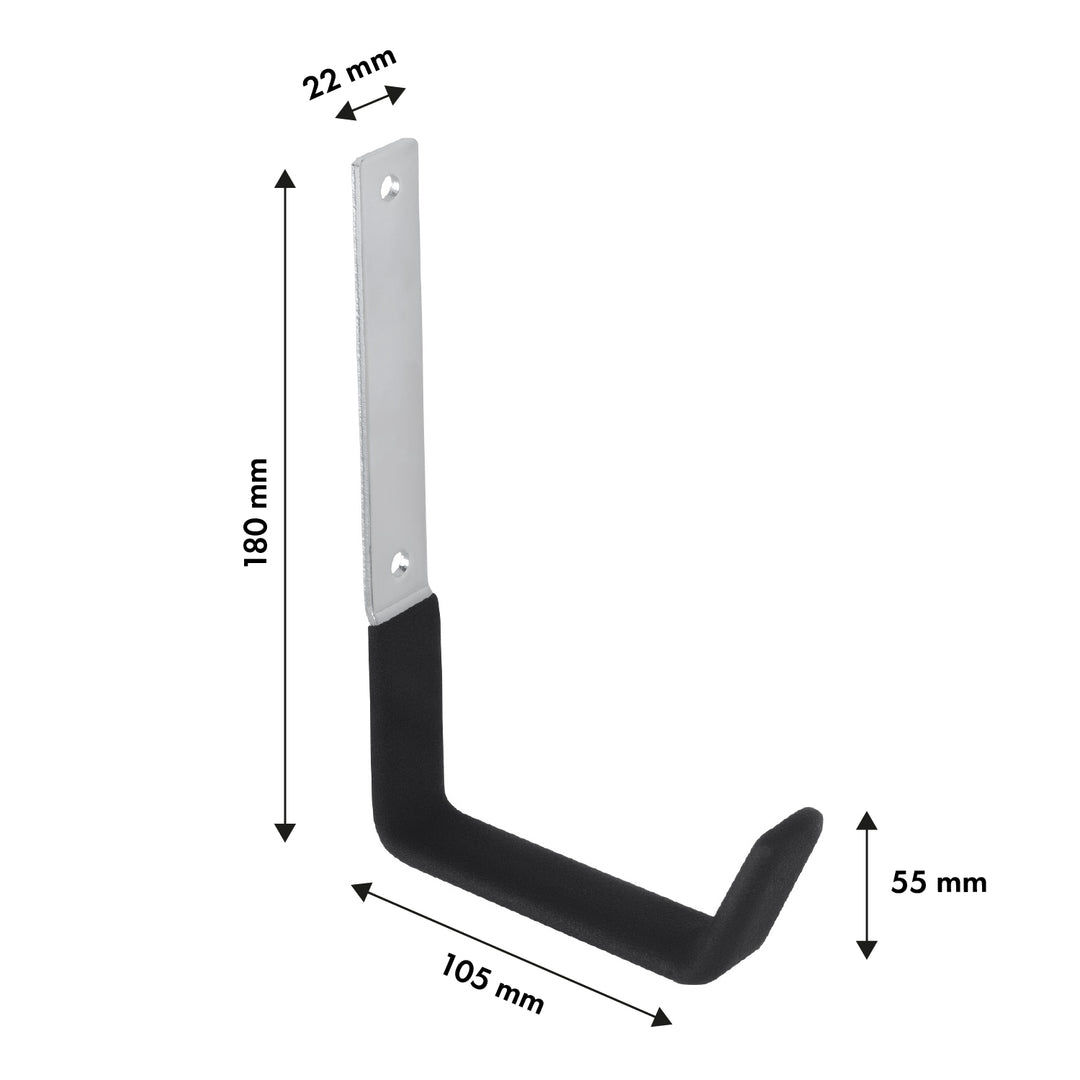 Maclean MC-480 Soporte de pared, para neumáticos, ruedas, escalera, bicicleta, acero, carga máx. 10kg, 2 piezas