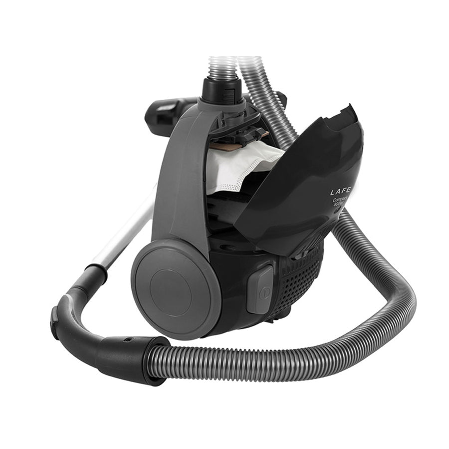 Aspirador Lafe con bolsa, sistema de triple filtración, 800W, negro, Compact S