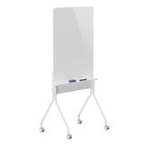 Pizarra móvil de borrado en seco Ergo Office, orientación vertical, blanca, de una cara, con estante, dimensiones de la pizarra 1190x790mm, ER-305