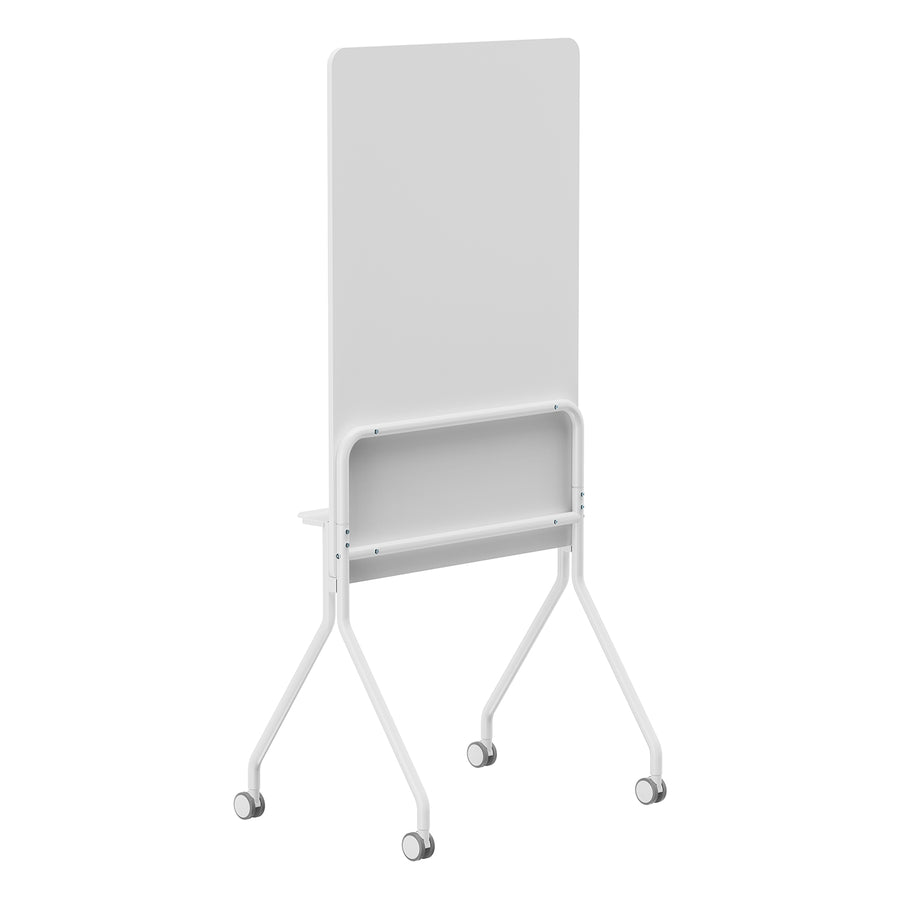 Pizarra móvil de borrado en seco Ergo Office, orientación vertical, blanca, de una cara, con estante, dimensiones de la pizarra 1190x790mm, ER-305