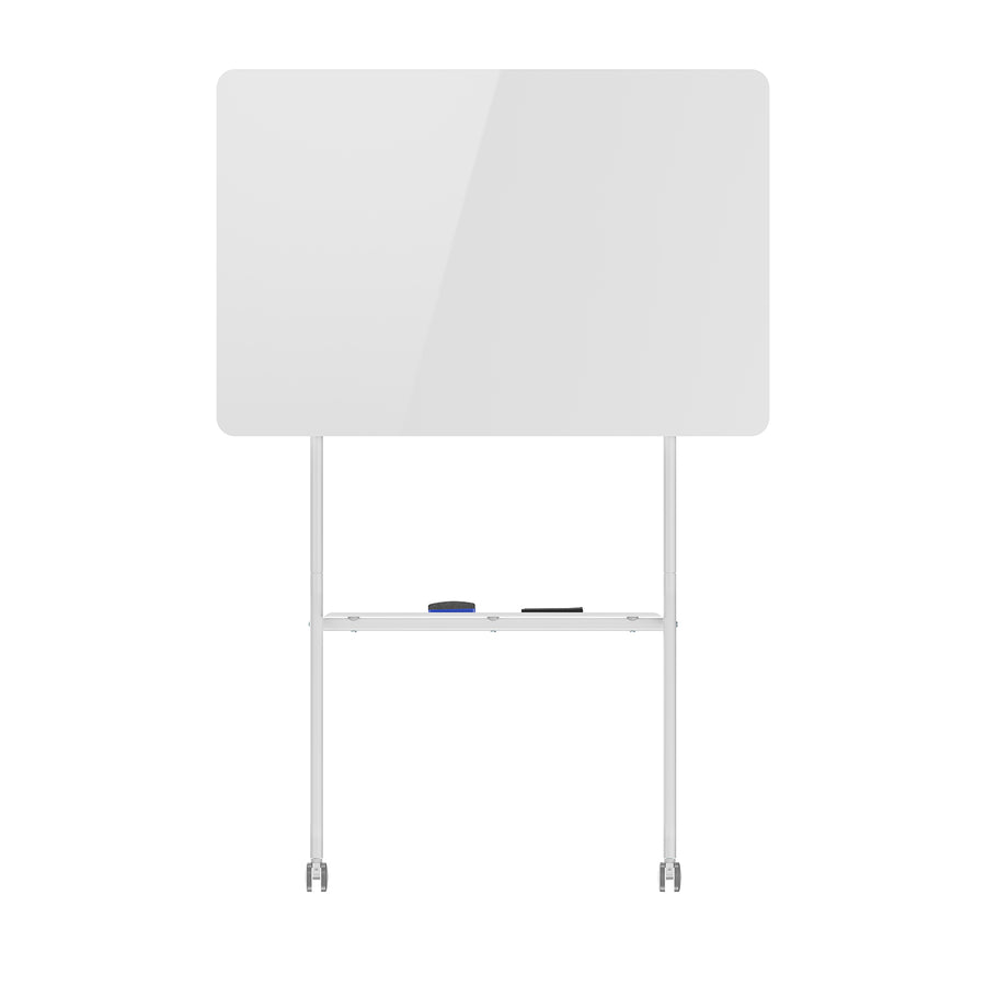 Pizarra móvil de borrado en seco Ergo Office, orientación horizontal, blanca, de una cara, con estante, dimensiones de la pizarra 1190x790mm, ER-306