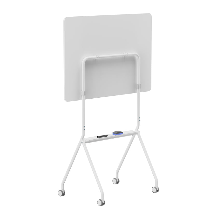 Pizarra móvil de borrado en seco Ergo Office, orientación horizontal, blanca, de una cara, con estante, dimensiones de la pizarra 1190x790mm, ER-306