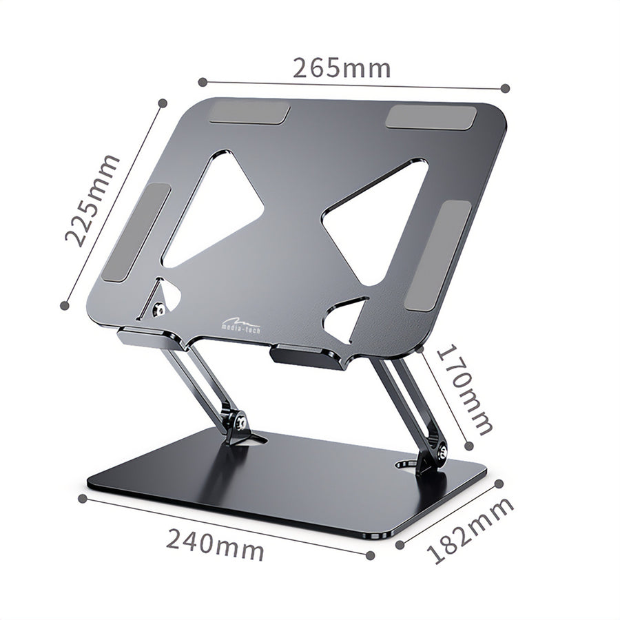 Media-Tech MT2661 Soporte ergonómico ajustable para portátiles de 10-17 pulgadas LAPTOP STAND
