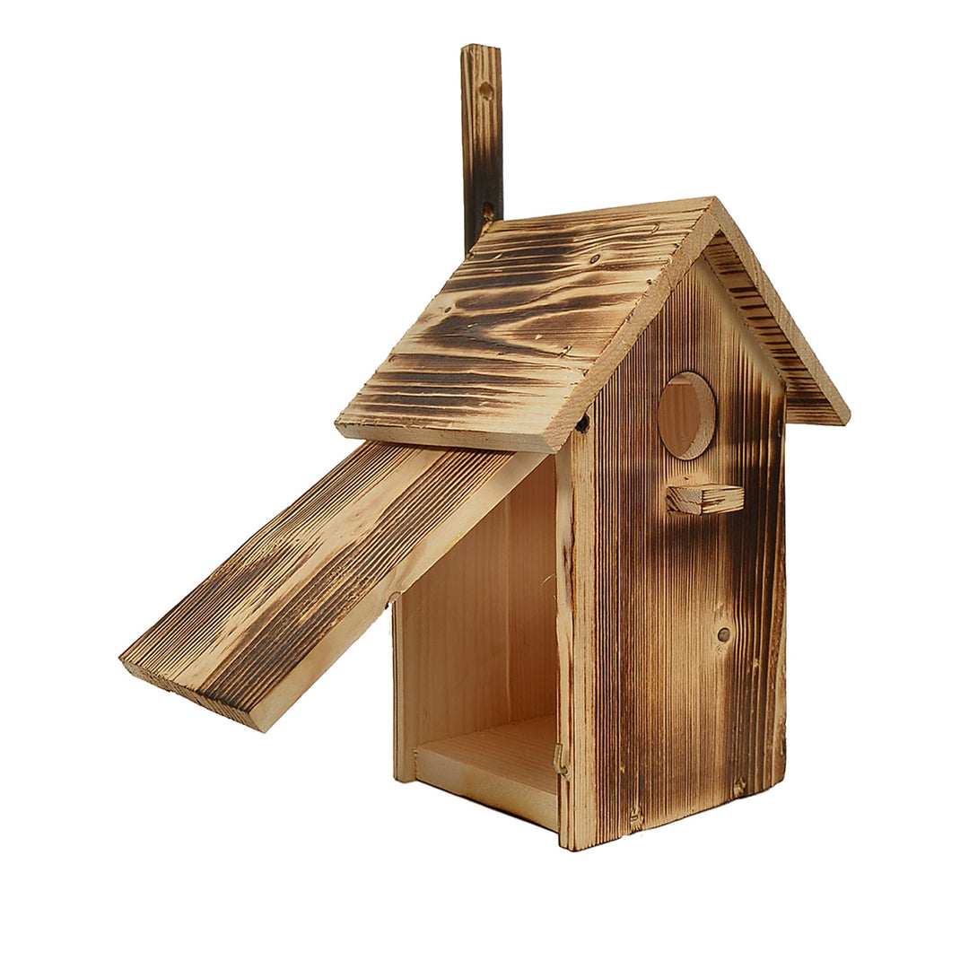 Casa de pássaros dobrável em madeira WOODOK 25x33x13 cm Lenha