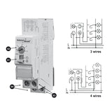 Iluminação automática de escadas GreenBlue para montagem em calha DIN, controlo de 30s-10m, máx. 2300W, GB114, 3 unidades