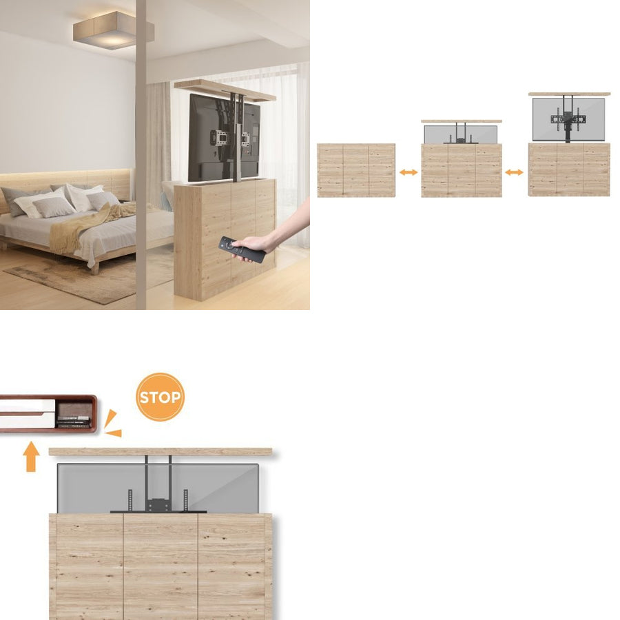 Suporte de extensão para cabo de alimentação Maclean, 37''-65'', VESA 600x400, máx. 50 kg, MC-866 + cabo 4K 3D UHD HDMI 2.0 de 1,8 m