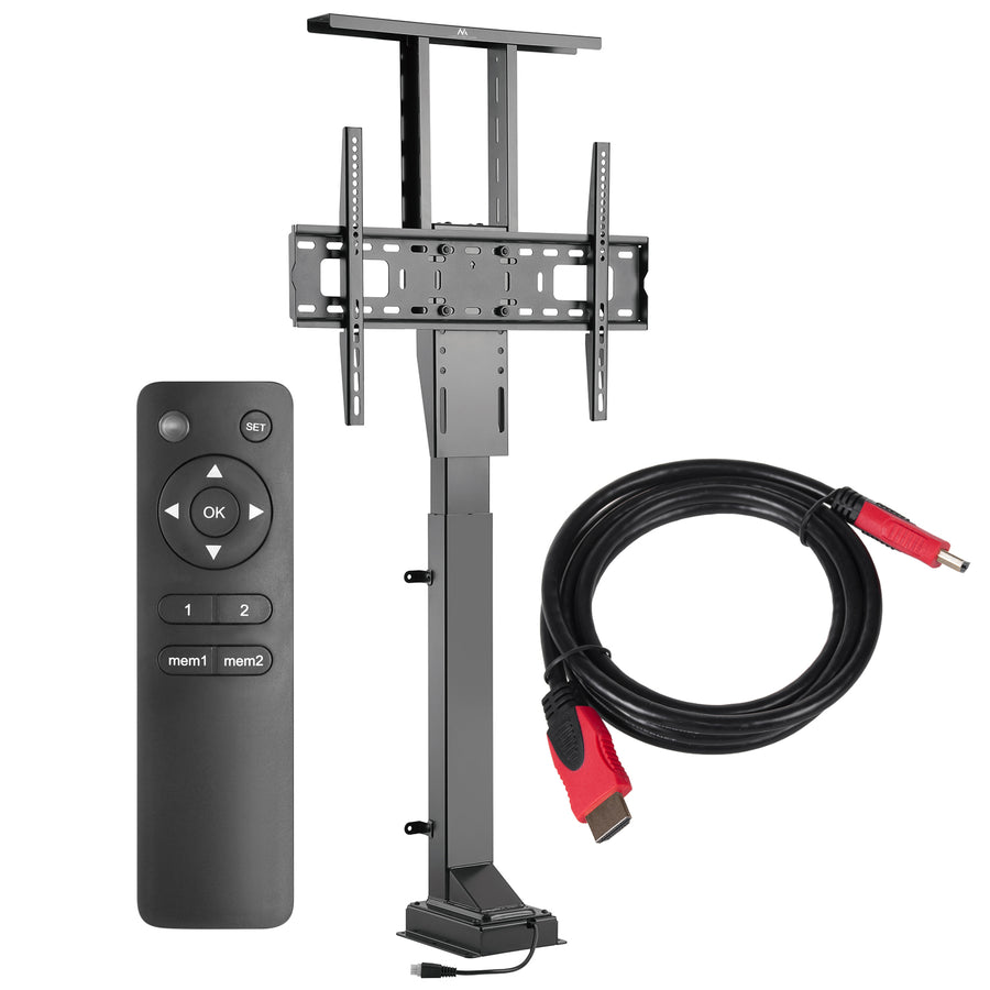 Suporte de extensão para cabo de alimentação Maclean, 37''-65'', VESA 600x400, máx. 50 kg, MC-866 + cabo 4K 3D UHD HDMI 2.0 de 1,8 m