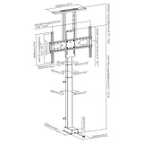 Maclean Soporte extraíble eléctrico para TV, TUYA, 37''-80'', VESA 600x400, máx. 60kg, MC-866T + CABLE HDMI 2.0 4K 3D UHD 1,8m 48 bit