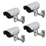 Cámara simulada con LED intermitente IR1100 S IR exterior, Color plateado, 4 unidades