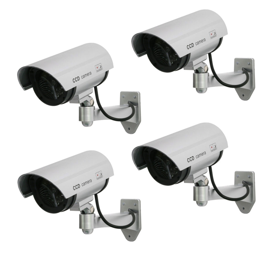 Cámara simulada con LED intermitente IR1100 S IR exterior, Color plateado, 4 unidades