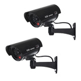 Cámara simulada con LED intermitente IR1100 B IR para exteriores, Color negro, 2 unidades