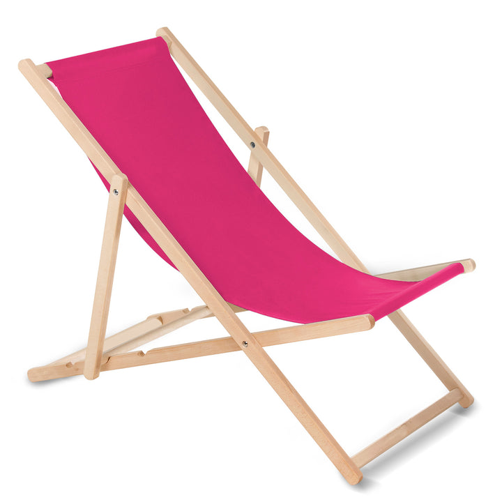 Conjunto de 4 peças de espreguiçadeira clássica em faia rosa GreenBlue GB183