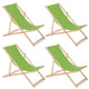 Espreguiçadeira GreenBlue GB183 Classic Beech, Verde, Embalagem de 4