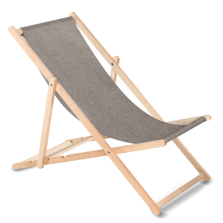 Espreguiçadeira GreenBlue GB183M Classic Beech, Cinza Mescla, Conjunto de 4