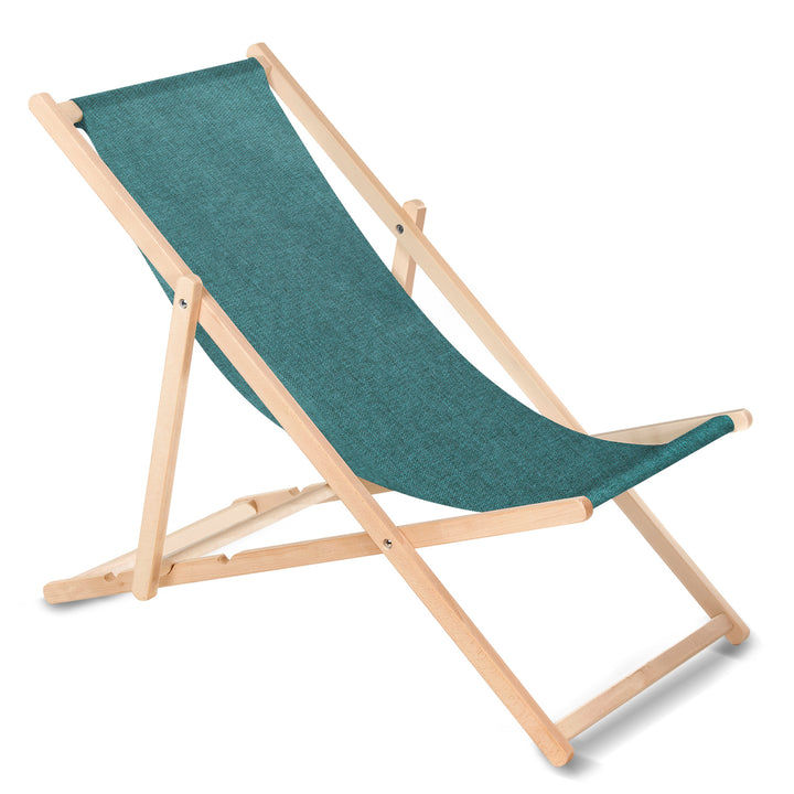 Conjunto de 4 espreguiçadeiras GreenBlue GB183M Classic turquesa mesclado em faia