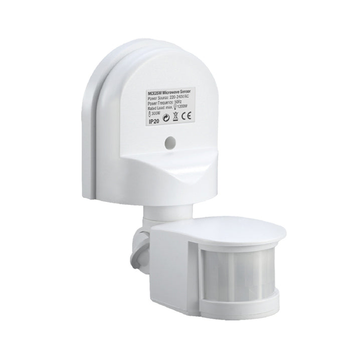 Sensor de movimento e crepúsculo/amanhecer de parede Maclean MCE25, 180°, máx. 1200 W, preto e branco
