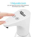 Dispensador automático Promedix, contenedor dispensador para jabones líquidos, líquidos desinfectantes, 480ml, 4xAA PR-530 + 4x pilas Varta Industrial LR6/AA R-06