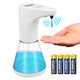 Dispensador automático Promedix, contenedor dispensador para jabones líquidos, líquidos desinfectantes, 480ml, 4xAA PR-530 + 4x pilas Varta Industrial LR6/AA R-06