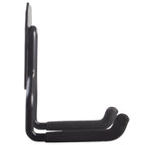Suporte de parede para garagem Maclean para pneus, ferramentas de jardim, escadas, mangueiras de jardim, aço, carga máxima de 35 kg, MC-439 + gancho de parede de garagem em aço 35 kg, preto