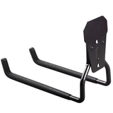 Suporte de parede para garagem Maclean para pneus, ferramentas de jardim, escadas, mangueiras de jardim, aço, carga máxima de 35 kg, MC-439 + gancho de parede de garagem em aço 35 kg, preto