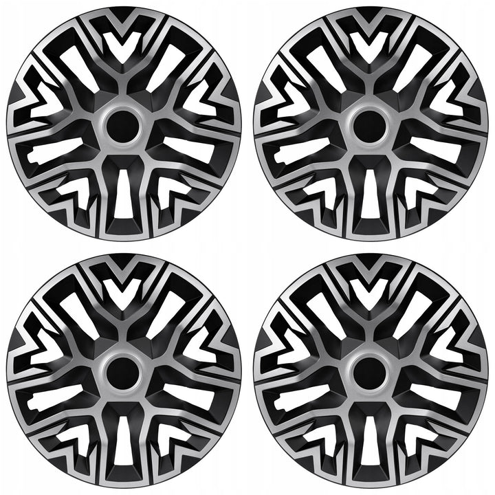 NRM The Best bicolor  Tapacubos universales Color plata/negro 15'' 4 piezas