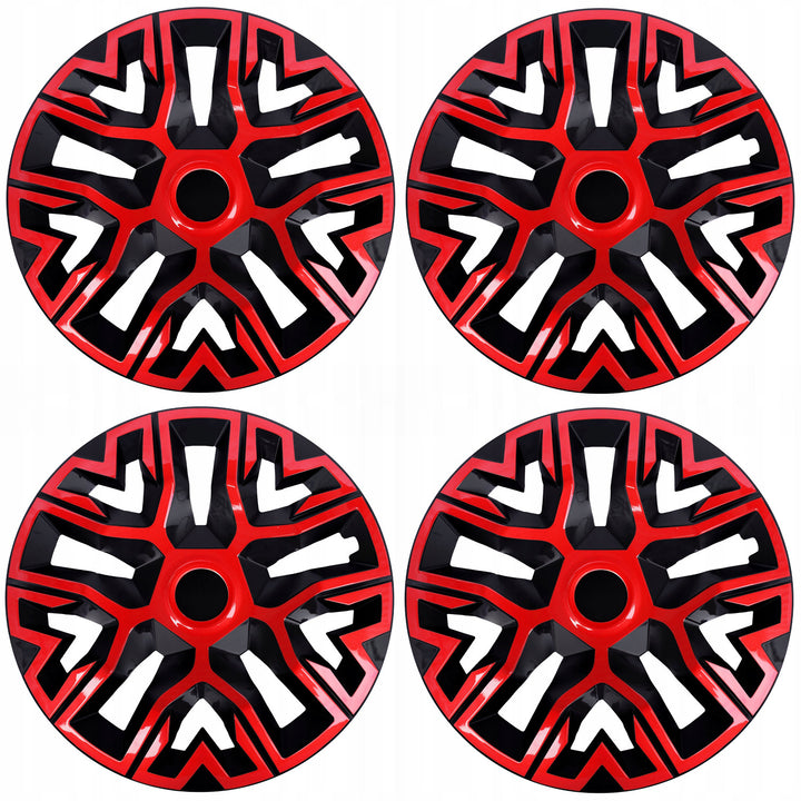 Tampões universais bicolores NRM The Best 15'' vermelho/preto 4 peças
