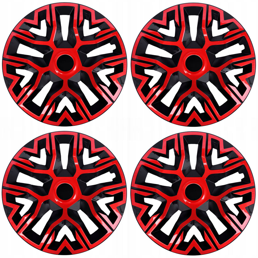 Tampões universais bicolores NRM The Best 15'' vermelho/preto 4 peças