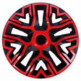 Tampões universais bicolores NRM The Best 15'' vermelho/preto 4 peças