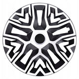 Tapacubos universales 14'' NRM The Best Bicolor blanco y negro 4 piezas