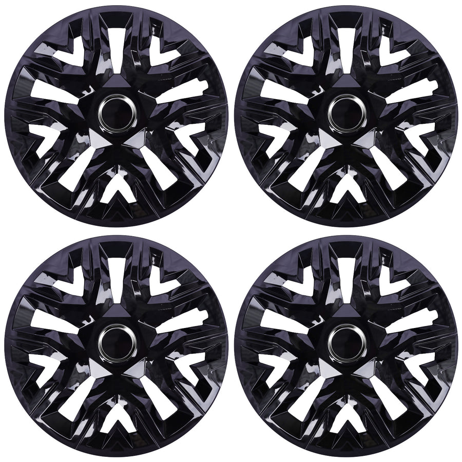 NRM Tapacubos universales 15'' Perfecto lacado negro 4 piezas