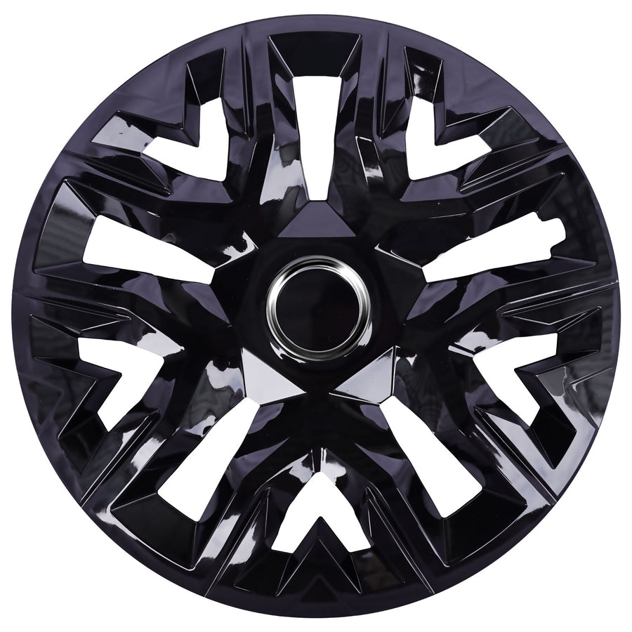 NRM Tapacubos universales 15'' Perfecto lacado negro 4 piezas