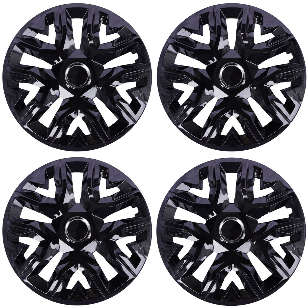 Tampões universais NRM Perfecto 16'' lacados a preto, 4 peças