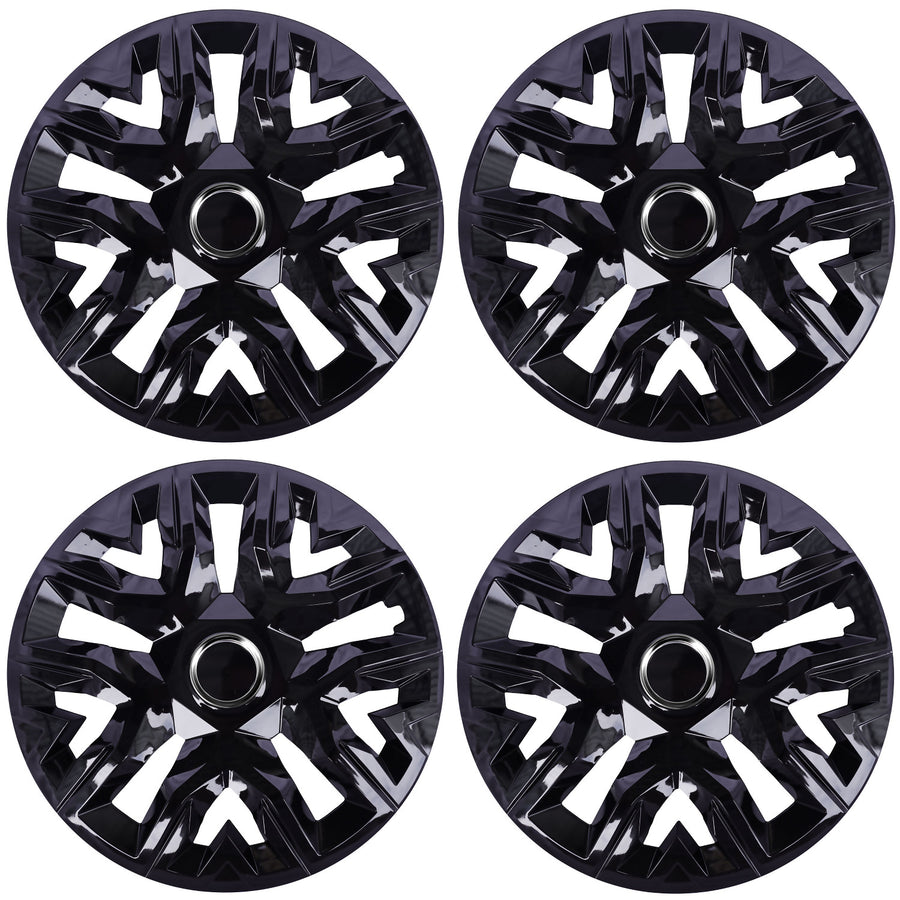 Tampões universais NRM Perfecto 16'' lacados a preto, 4 peças
