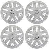 Tapacubos universales 14'' NRM Perfecto lacado plata 4 piezas