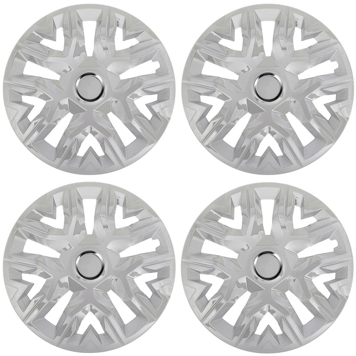 Tampões universais 16'' NRM Perfecto lacado prateado 4 peças