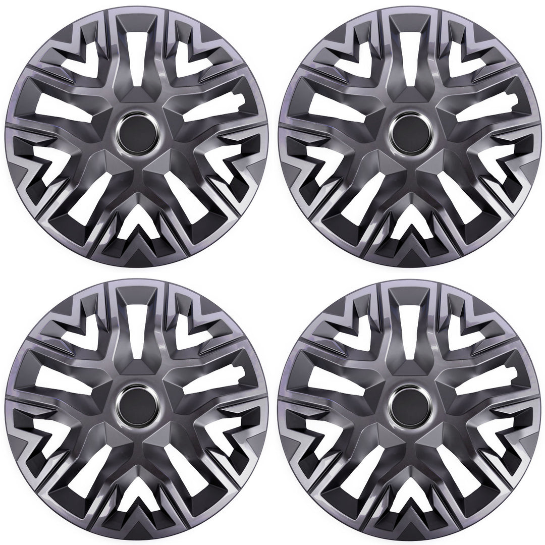 Tampões universais NRM Perfecto 16'' lacados a grafite, 4 peças