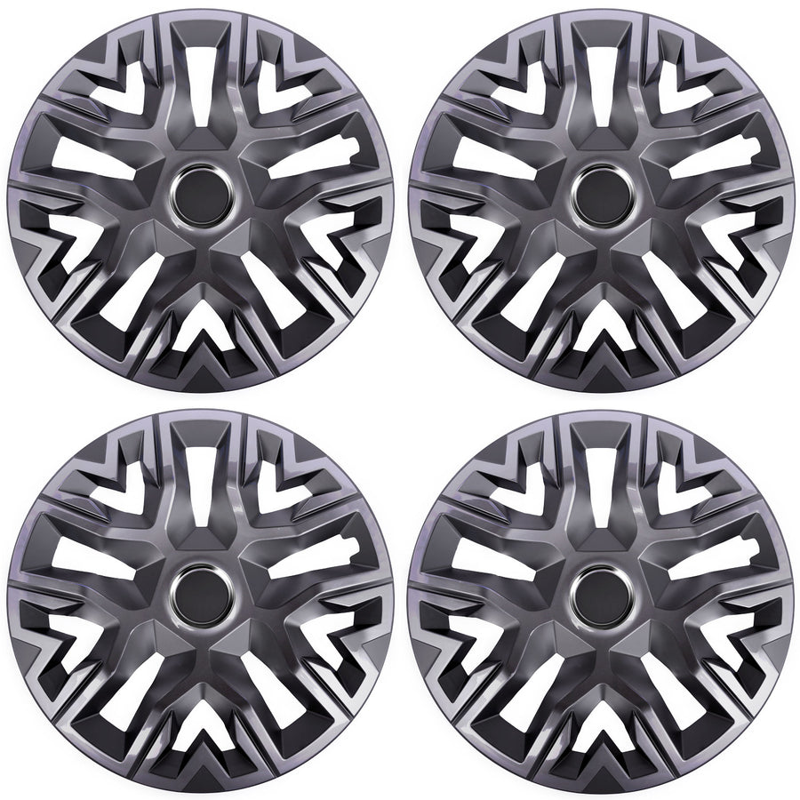 Tampões universais NRM Perfecto 16'' lacados a grafite, 4 peças