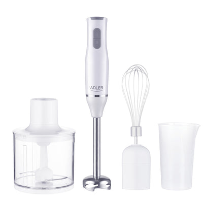 Adler AD 4620 Batidora de mano, multifunción, 2 velocidades, blanca, 800W