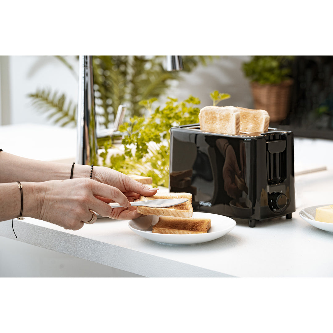 Tostador Mesko, tostador de 2 rebanadas, 900W, negro, MS 3220