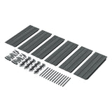 Canteiro de Jardim Prosperplast, 149 cm, Antracite, Base Amadeirada