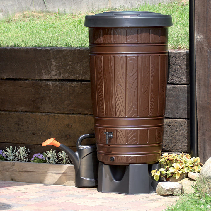 Recipiente para armazenamento de águas pluviais, capacidade 265 l, castanho, Woodcan