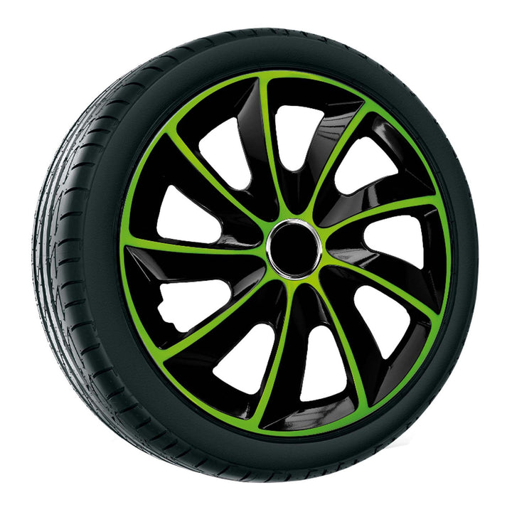 NRM Stig Extra Tapacubos universal 15'' Color negro-verde 1 pieza