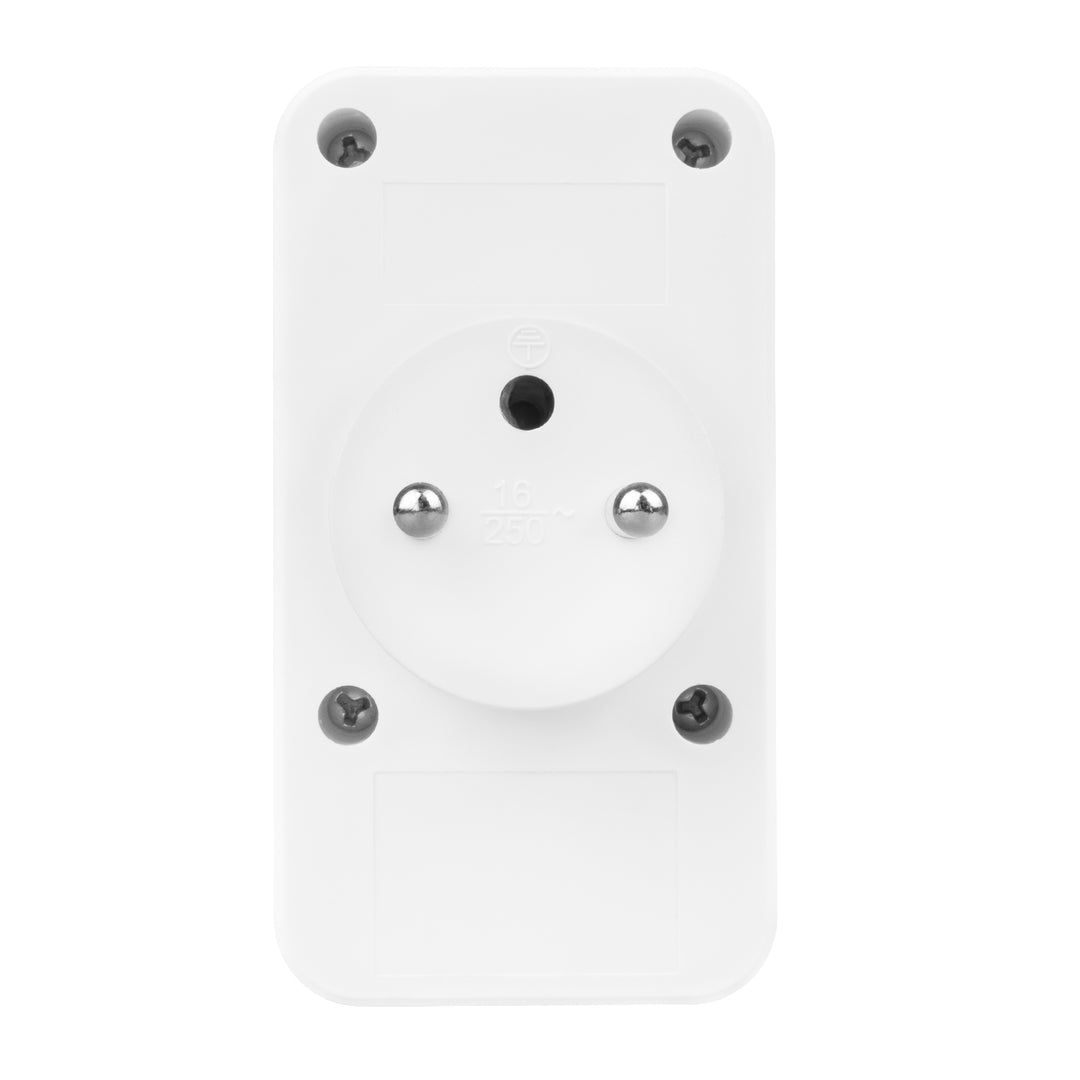 Toma de corriente Maclean x2 + 4xUSB, divisor con 2 tomas, 2xUSB A, 2xUSB C PD 20W, 1x16A + 1x6A, MCE249 F/W