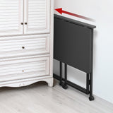 Mesa escritorio plegable Maclean, negra, móvil, tablero 100x50cm, max. 50kg, MC-1250 B