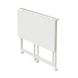 Mesa escritorio plegable Maclean, blanca, móvil, tablero 100x50cm, max. 50kg, MC-1250 W