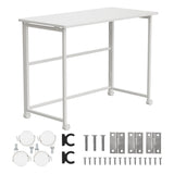 Mesa escritorio plegable Maclean, blanca, móvil, tablero 100x50cm, max. 50kg, MC-1250 W