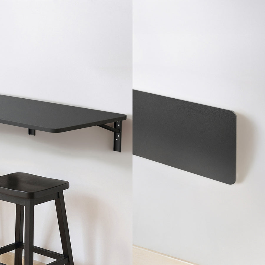 Estante/top plegable Maclean, negro, 100x40 cm, máx. 50 kg, MC-128 B