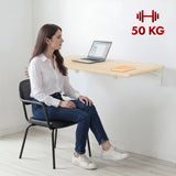 Maclean Estante / tablero plegable, color madera clara, 100x40cm, max. 50 kg, MC-128 WD